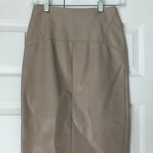 Nude Zara soft leather skirt
